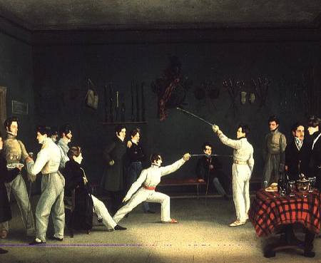 A Fencing Scene von Adolf Ladurner
