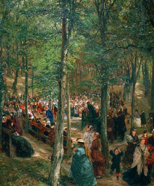 Prêche en plein air à Kösen von Adolph Friedrich Erdmann von Menzel