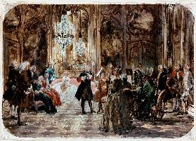 Flötenkonzert Friedrich des Großen (Studie) 1848