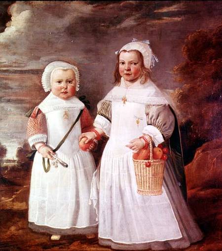 Two young girls in a landscape von Aelbert Cuyp