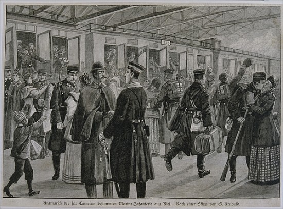 The Deployment of Kiel''s Royal Marines to Cameroon von (after) Georg Arnould