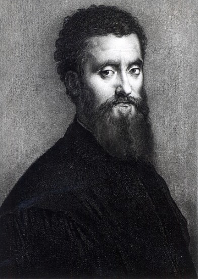 Self Portrait; engraved by Jean-Louis Potrelle von (after) Giulio Romano