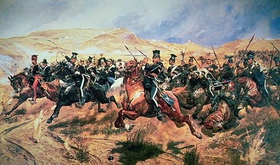 Charge of the Light Brigade, Balaclava, 25 October in 1854 von (after) Richard Caton II Woodville