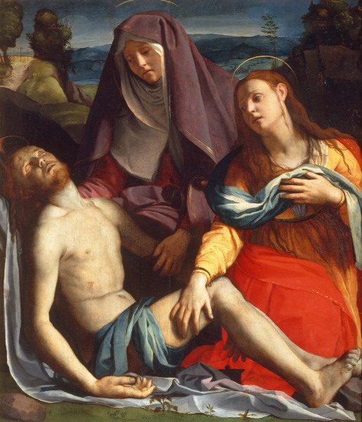 Dead Christ & Mary / Bronzino / c.1530 von Agnolo Bronzino