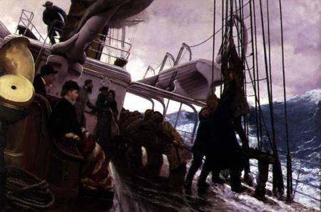 Binding Sail After a Gale von Alfred Edward Emslie