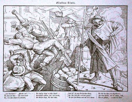 Death on the Barricade, from 'Another Dance of Death' published by Georg Wigand in Leipzig von Alfred Rethel