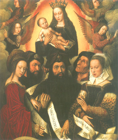 Verherrlichung der Jungfrau Maria mit Propheten und Sibyllen von Ambrosius Benson