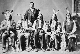 Delegation of Sioux chiefs, led by Red Cloud (1822-1909) in Washington D.C. to see President Ulysses 19th