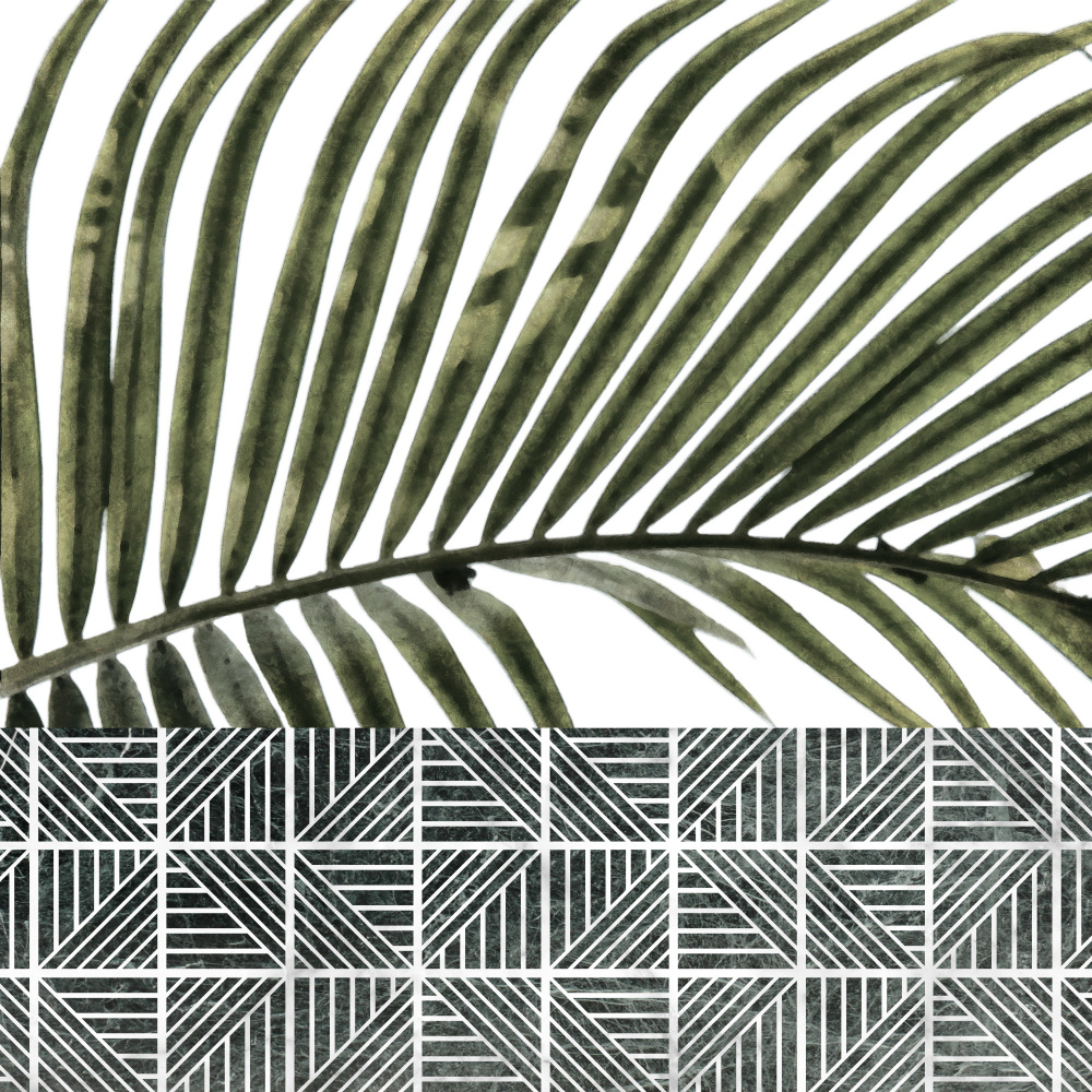 Palmblätter auf Fliesen von amini54