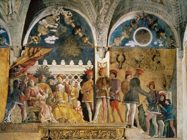Marchese Ludovico Gonzaga III, his wife Barbara of Brandenburg, their children, courtiers and their 1465-74