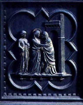 The Visitation, third panel of the South Doors of the Baptistery of San Giovanni 1336