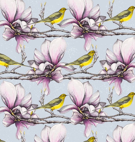 Magnolia and Yellow Wagtails von Andrew Watson
