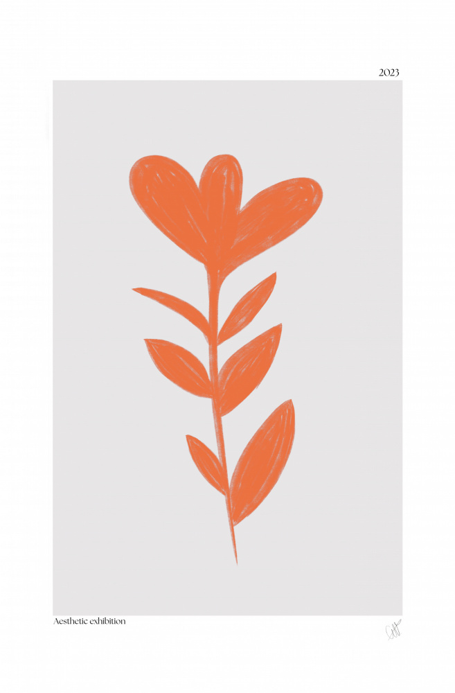 Orande abstrakte Pflanze von Anne-Marie Volfova