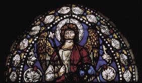 Assisi, Glasfenster, Engel mit Zepter 1318