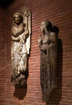Figures of the Annunciation, from the exterior of St. Sernin c.1200