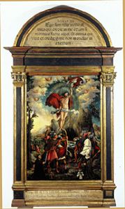 Auferstehung Christi Epitaph des Maciej Przybyla und seiner Frau geb. Kindler von Anonym (Breslauer Maler)