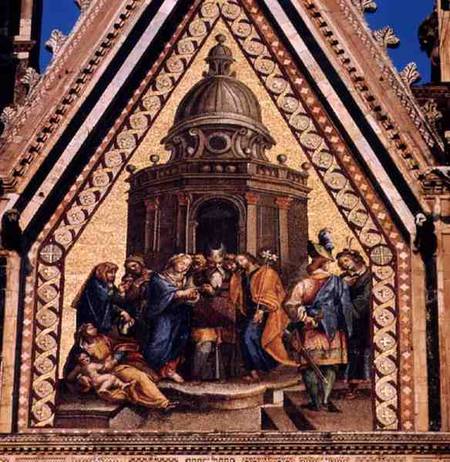 Detail from the facade of Orvieto Cathedraldepicting the Marriage of the Virgin von Anonymous