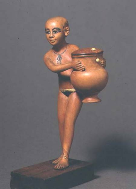 N752 Egyptian Servant Girl, Carrying an Unguent Jar, 18th Dynasty von Anonymous