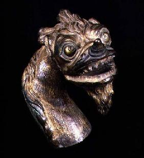 Dragon emblem of Yang in the form of a ritual staff headCh'ing dynasty c.1800