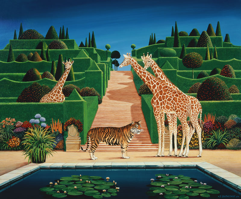 Animal Garden, 1980 (acrylic on board)  von Anthony  Southcombe