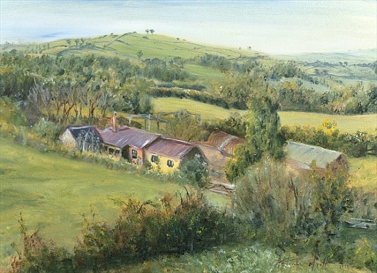 Meadow Farm Cottage, 1999 (oil on canvas)  von Antonia  Myatt