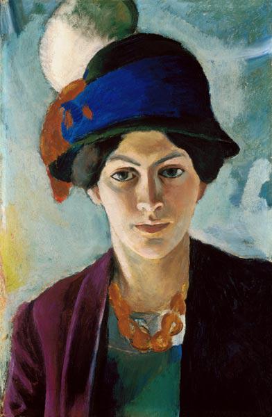 Frau des Künstlers mit Hut. 1909 1909