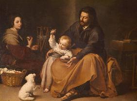 Heilige Familie mit dem Vögelchen 1650