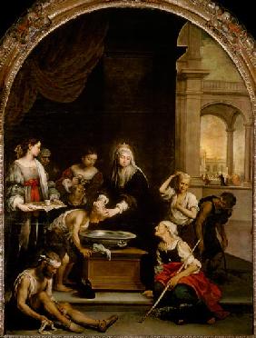 St. Elizabeth of Hungary tending the sick and leprous c.1671-74
