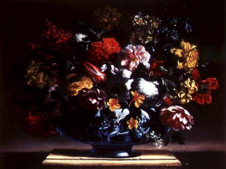 Still Life of Flowers in an Urn von Bartolomeo Perez