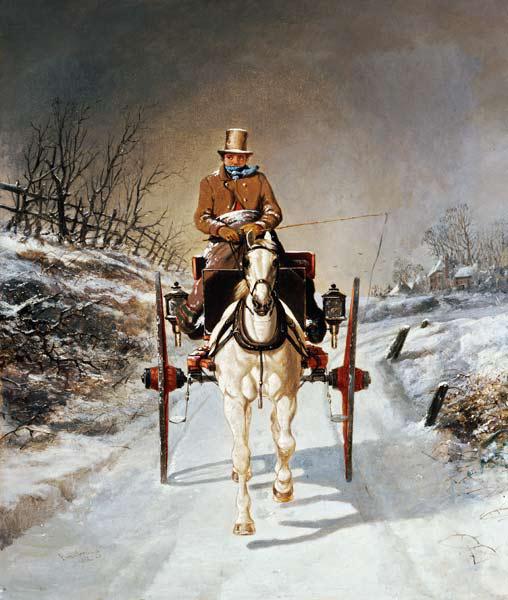 Winterliche Kutschfahrt 1862