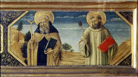 St. Anthony Abbot and St. Benedict (panel) (detail of 78957) von Benozzo Gozzoli