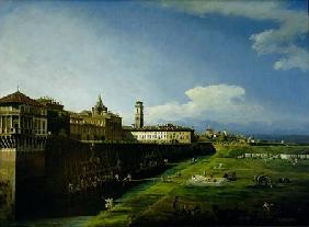 View of Turin from the Gardens of the Palazzo Reale 1745