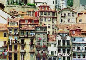 Häuserfront am Hafen von Porto 2002