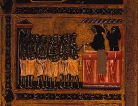 Der hl. Franziskus predigt den Kreuzfahrern 1250