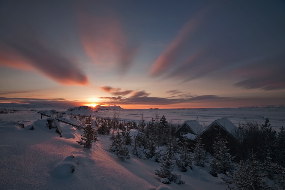 Wintersonnenuntergang von Bragi Ingibergsson - BRIN