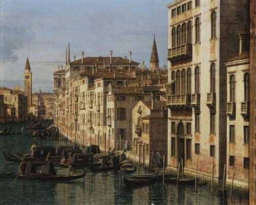 Entrance to the Grand Canal: Looking West von Giovanni Antonio Canal (Canaletto)