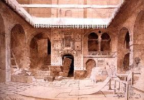 The 'Chan Chaleel' Carpet Bazaar in Cairo 1858 cil a