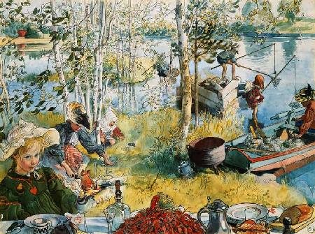 Crayfishing, from 'A Home' series c.1895  on
