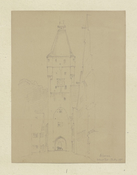 Ulmer Tor in Biberach von Carl Theodor Reiffenstein