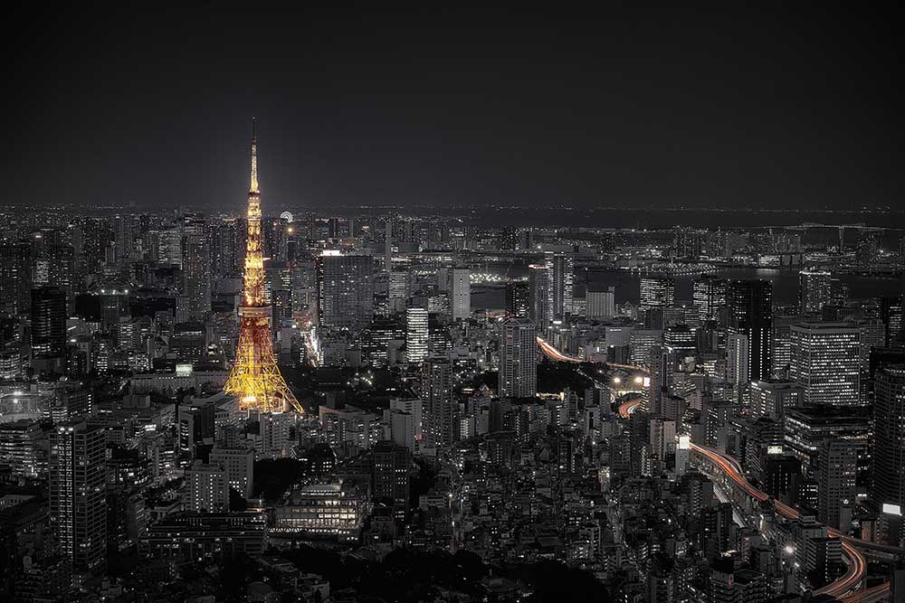 Tokio in der Nacht von Carlos Ramirez
