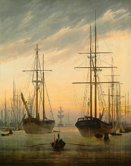 Ansicht eines Hafens 1815
