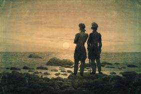 Zwei Männer am Strand 1835/37