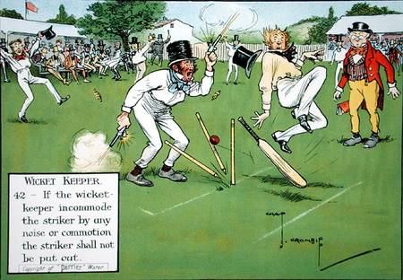 Wicket Keeper (42), from 'Laws of Cricket' von Charles Crombie