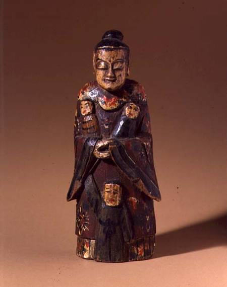 Figure of Song Niang-Niang, with three children, Fujian, Qing dynasty von Chinese School