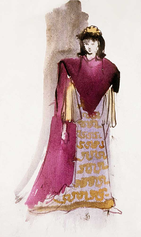 Kostüm für Jocaste in The Infernal Machine von Jean Cocteau, 1934 von Christian Berard