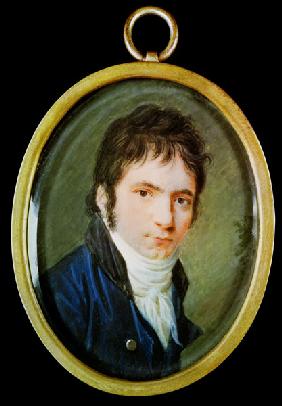 Miniature Portrait of Ludwig Van Beethoven (1770-1827) 1802