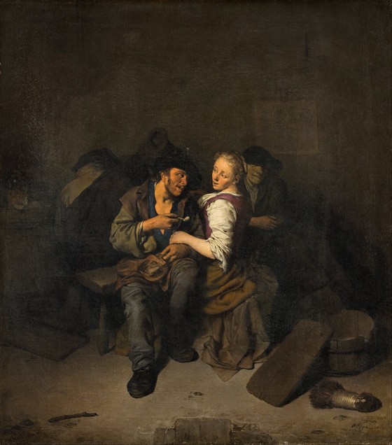 Junges Paar in einer Schenke von Cornelis Bega