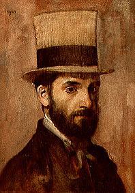 Bildnis des Malers Leon Bonnat. von Edgar Degas