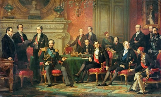 The Congress of Paris, 25 February to 30 March von Edouard Louis Dubufe