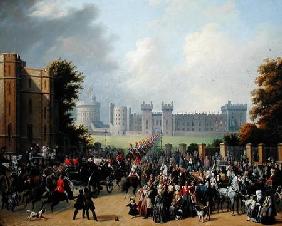 The Arrival of Louis-Philippe (1773-1850) at Windsor Castle, 8th October 1844 1845